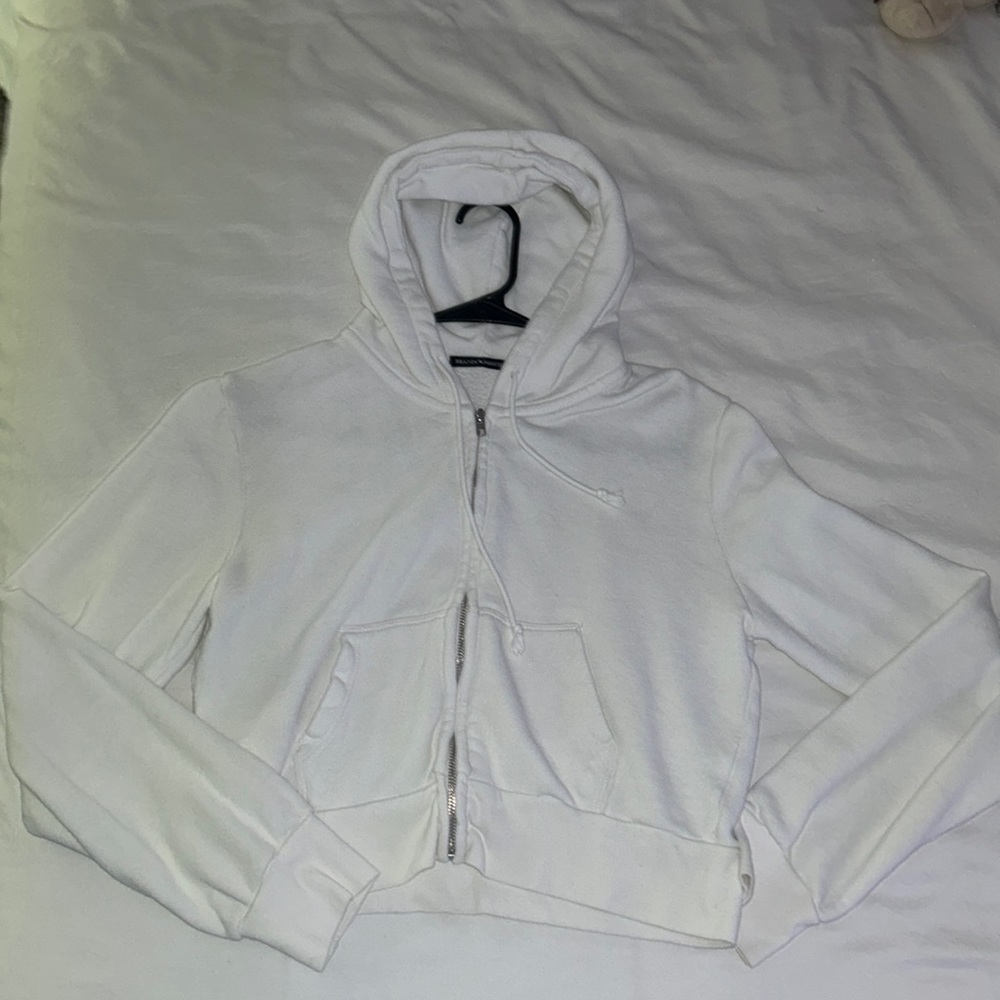 Brandy Melville cropped zip up sweatshirt